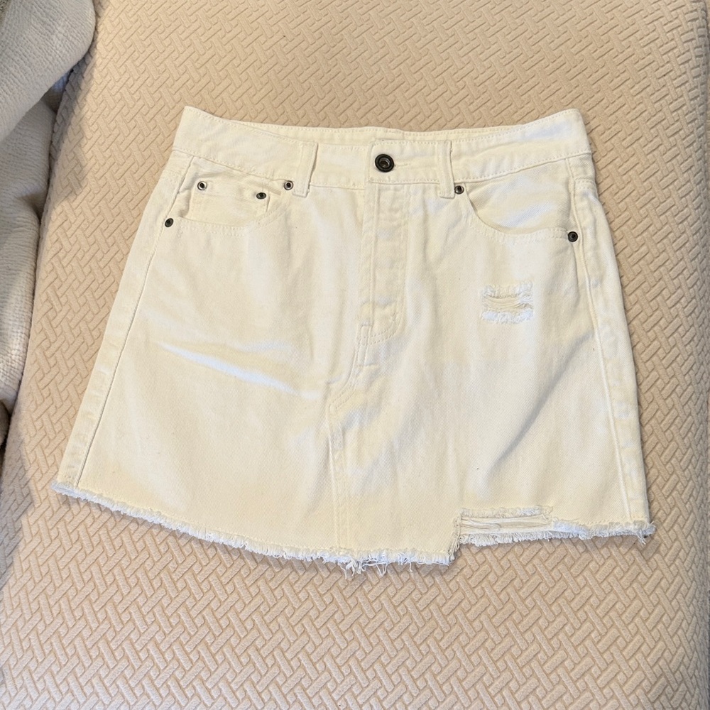Others Follow White Mini Skirt